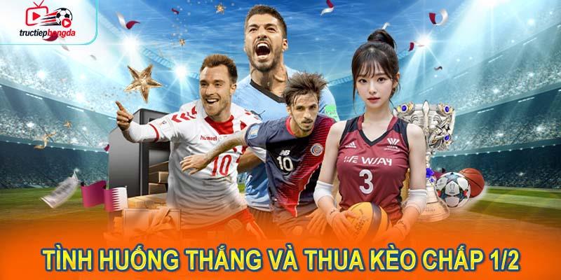 Các tình huống thắng và thua trong kèo chấp 1/2(Ảnh minh họa!)